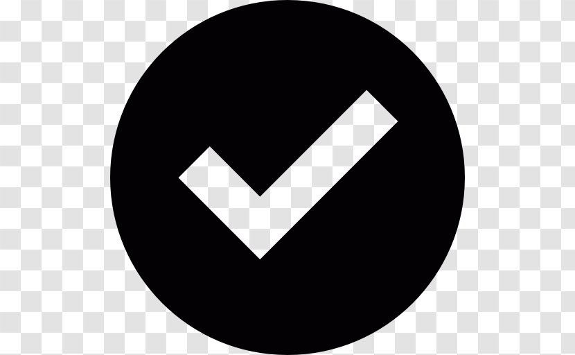 Check Mark - Black And White - Icon Transparent PNG