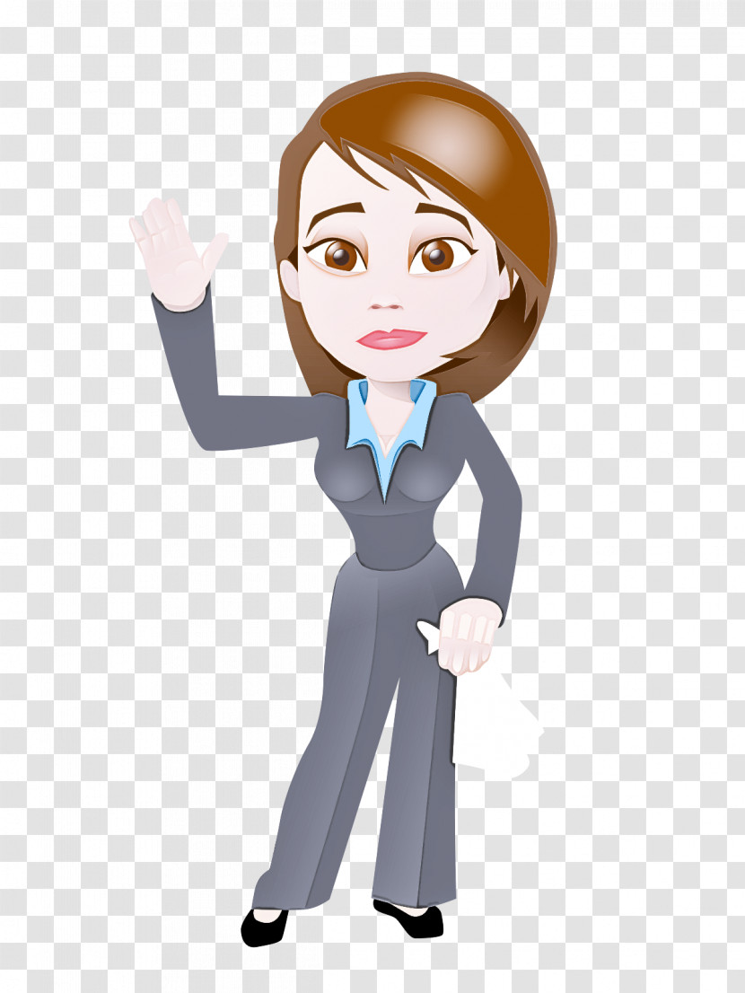 Cartoon Finger Gesture Businessperson Animation Transparent PNG