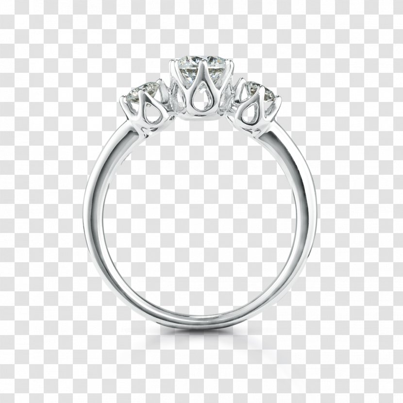 Engagement Ring Diamond Cut Prong Setting - Silver - Diagram Transparent PNG