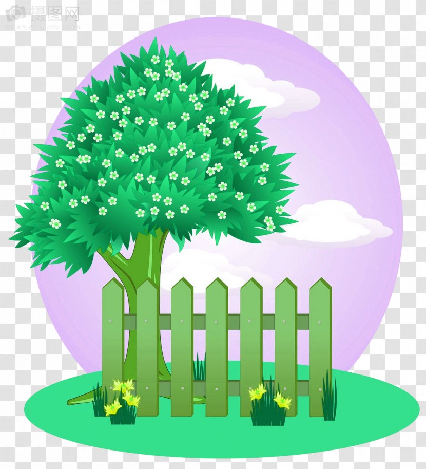 Picket Fence Tree Garden Pixabay - Material Transparent PNG