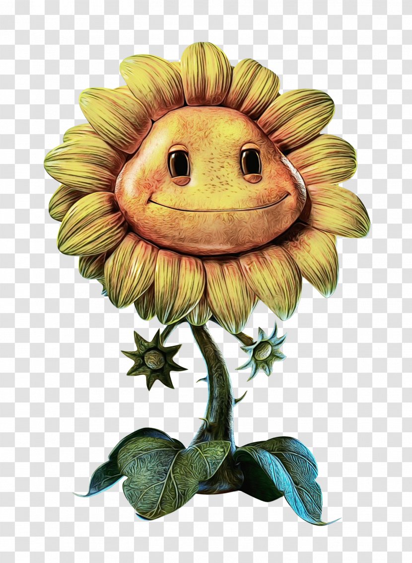 Plants Vs. Zombies: Garden Warfare 2 Video Games Sunflower Seed - Watercolor - Animation Asterales Transparent PNG