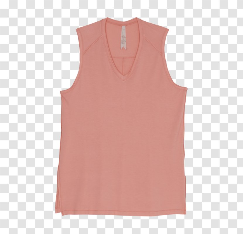 Sleeveless Shirt Blouse Neck - Peach - Heather Mccarthy Transparent PNG