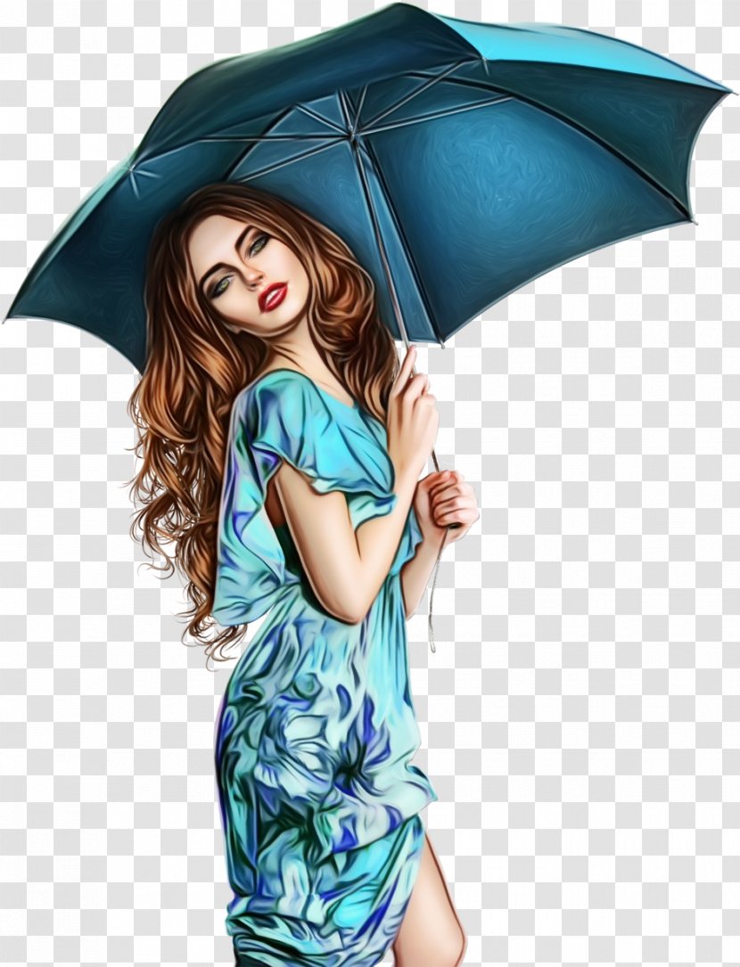 Umbrella Blue Turquoise Aqua Smile Transparent PNG