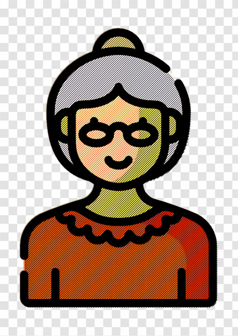 Woman Icon Grandmother Icon Family Life Icon Transparent PNG