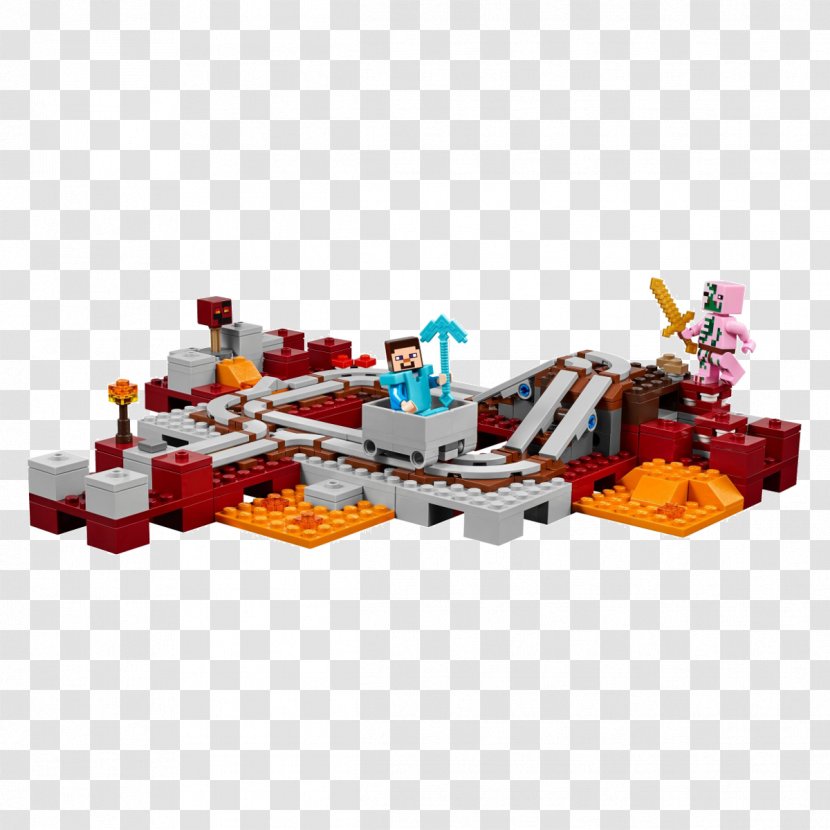 LEGO 21130 Minecraft The Nether Railway Amazon.com Lego - Plastic - Building Blocks Transparent PNG