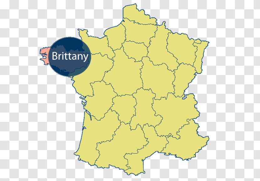Regions Of France Brittany Blank Map Camargue Transparent PNG