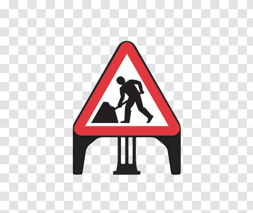Men At Work Roadworks Warning Sign Traffic - Road - Art Set Transparent PNG