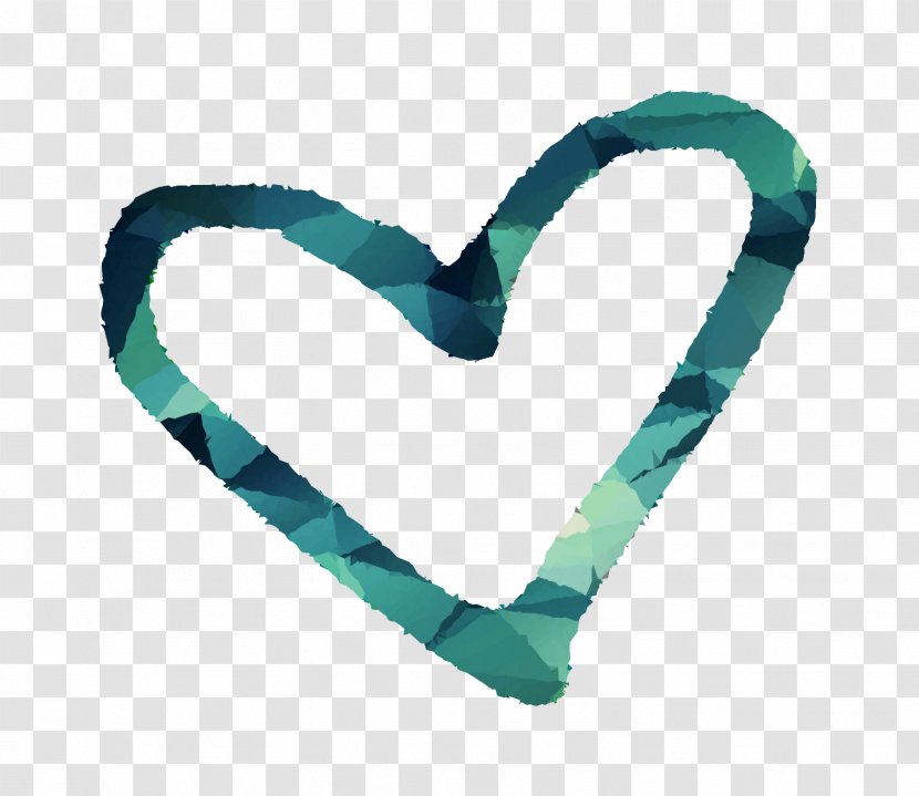 Product Design Line Heart Font - Aqua - Turquoise Transparent PNG