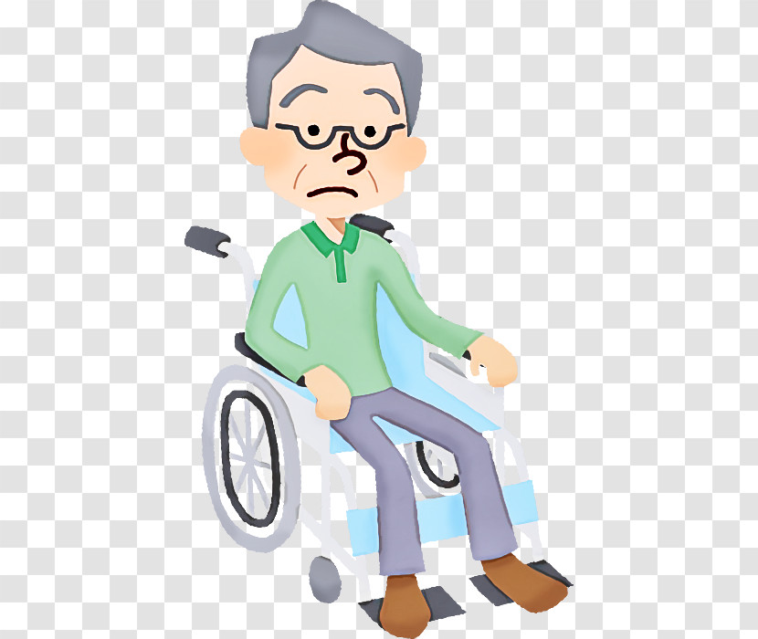 Cartoon Wheelchair Transparent PNG