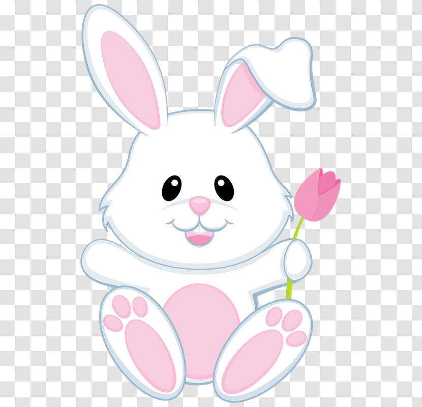 Easter Bunny Egg Basket Clip Art - Domestic Rabbit Transparent PNG