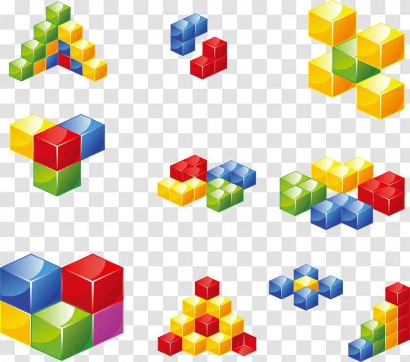3D Computer Graphics Cube - Toy Block - Daquan Transparent PNG