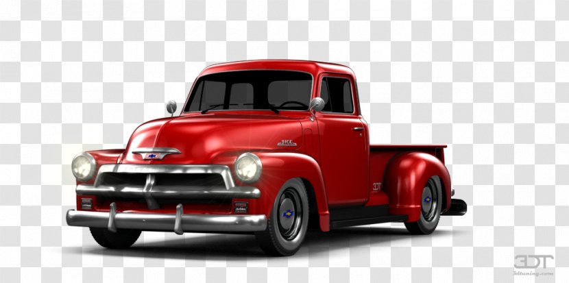 Chevrolet Advance Design Car Pickup Truck 1955 - Automotive Exterior - Red Transparent PNG