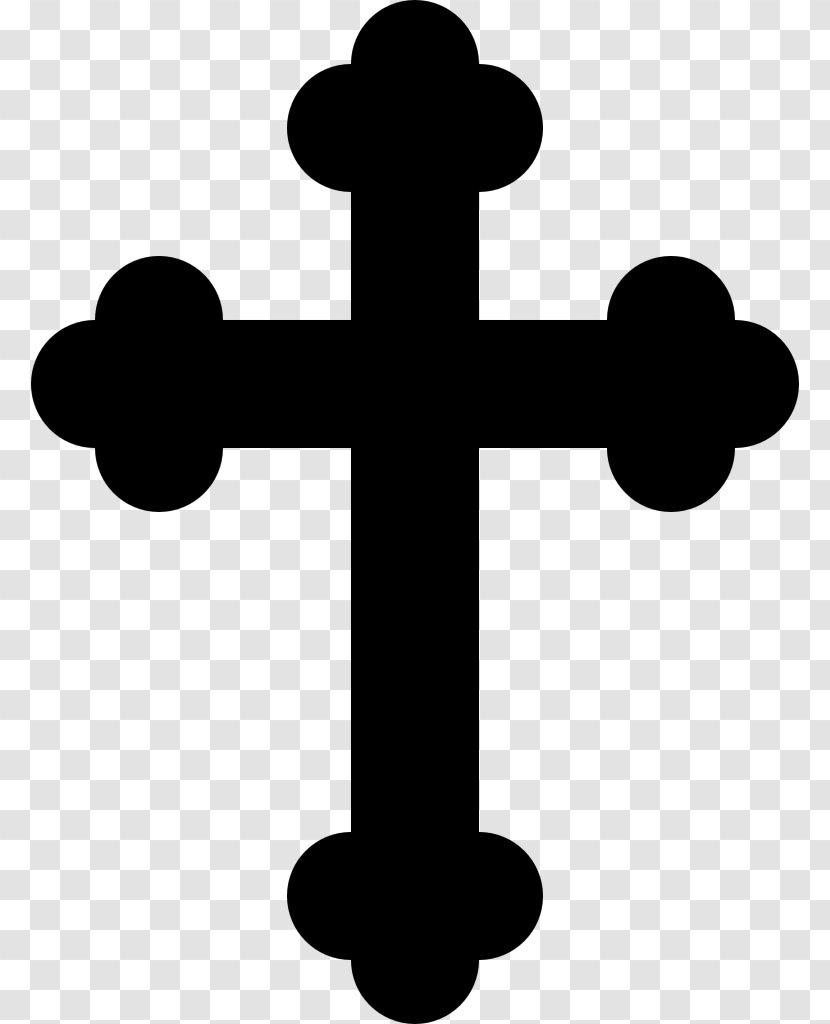 Christian Cross Clip Art - Black And White Transparent PNG