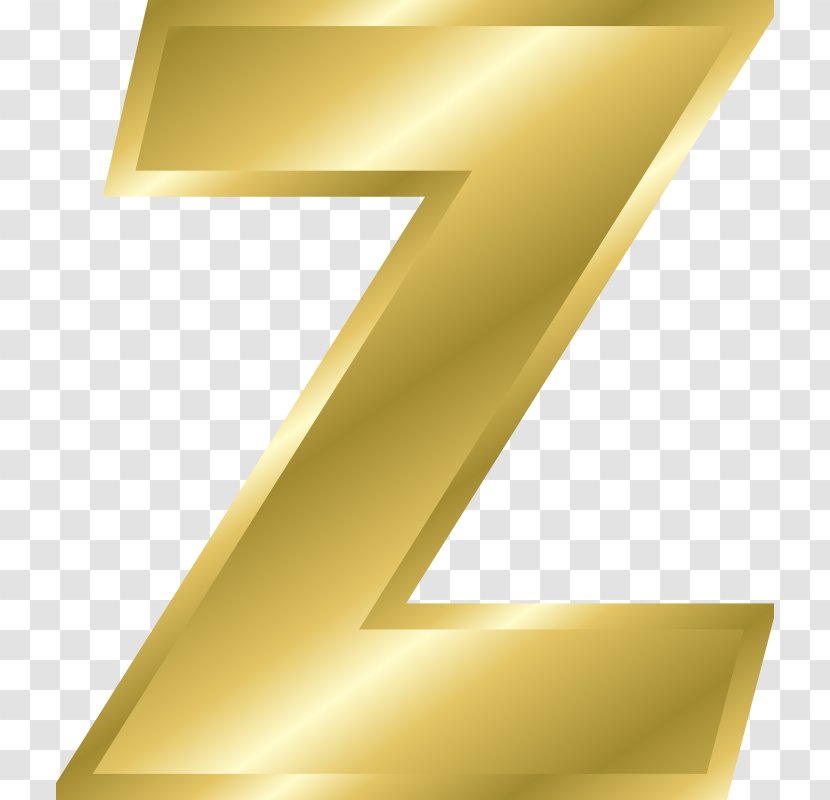 Z Letter Symbol Clip Art - Gold Transparent PNG