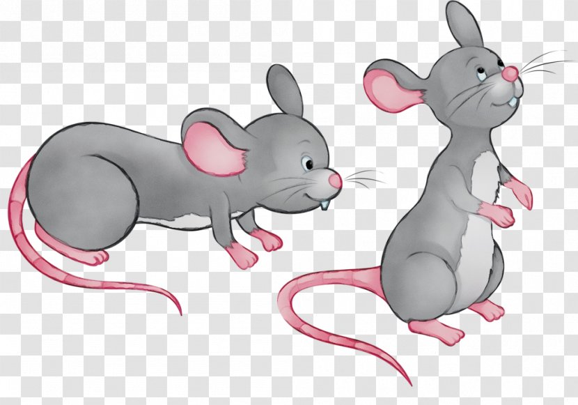 Rat Mouse Cartoon Muridae Pest - Wet Ink - Snout Muroidea Transparent PNG
