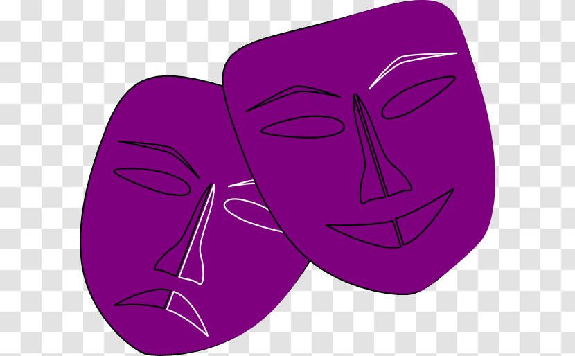 Theatre Mask Royalty-free Clip Art - Violet Transparent PNG