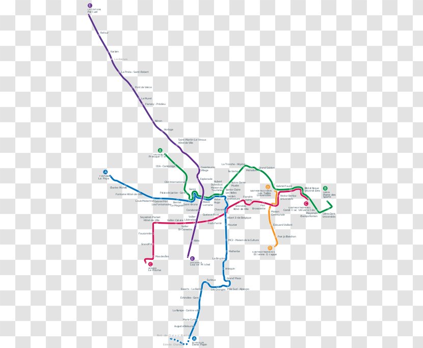 Grenoble Tramway Ligne B Du De Fontaine - Tram Transparent PNG