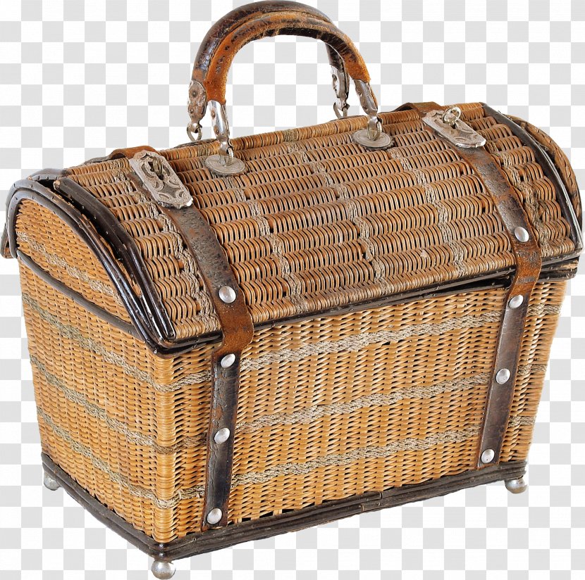 Hand Luggage Suitcase NYSE:GLW Metal Wicker - Picnic Basket Transparent PNG