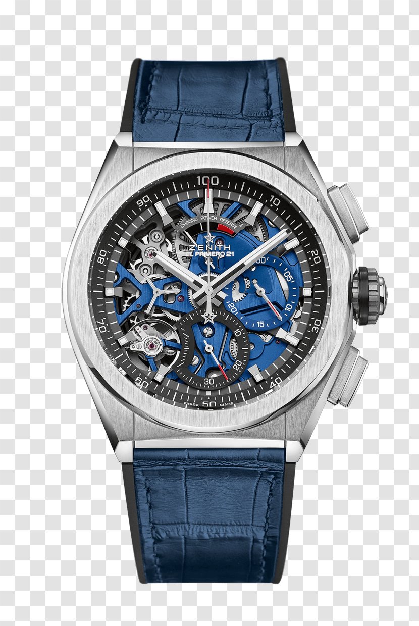 Zenith Chronometer Watch Jewellery Horology - Electric Blue Transparent PNG