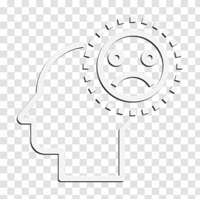Head Icon Sad Icon Personal Thinking Icon Transparent PNG