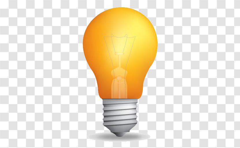 Incandescent Light Bulb Color Icon - Orange Transparent PNG