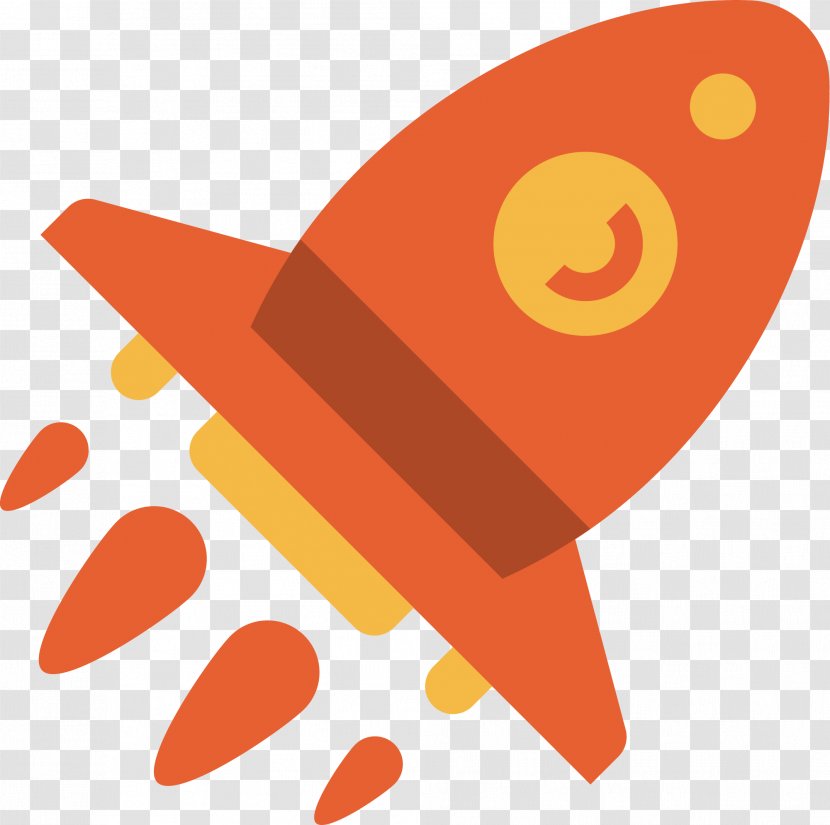 Rocket Icon - Launch - Orange Transparent PNG