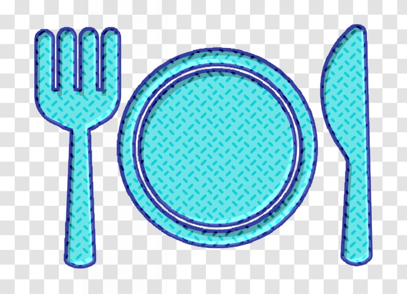 Plate Fork And Knife Icon Food Lodgicons - Aqua Turquoise Transparent PNG