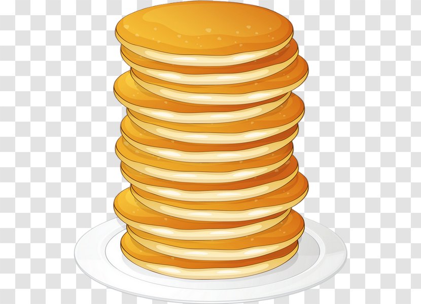 Pancake Breakfast Clip Art Vector Graphics Illustration - Orange Transparent PNG