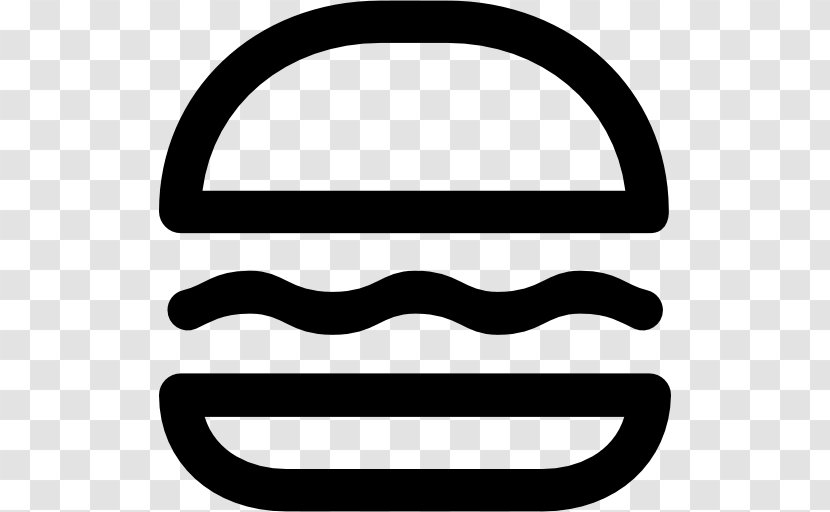 Hamburger Veggie Burger Junk Food Fast - Black And White Transparent PNG