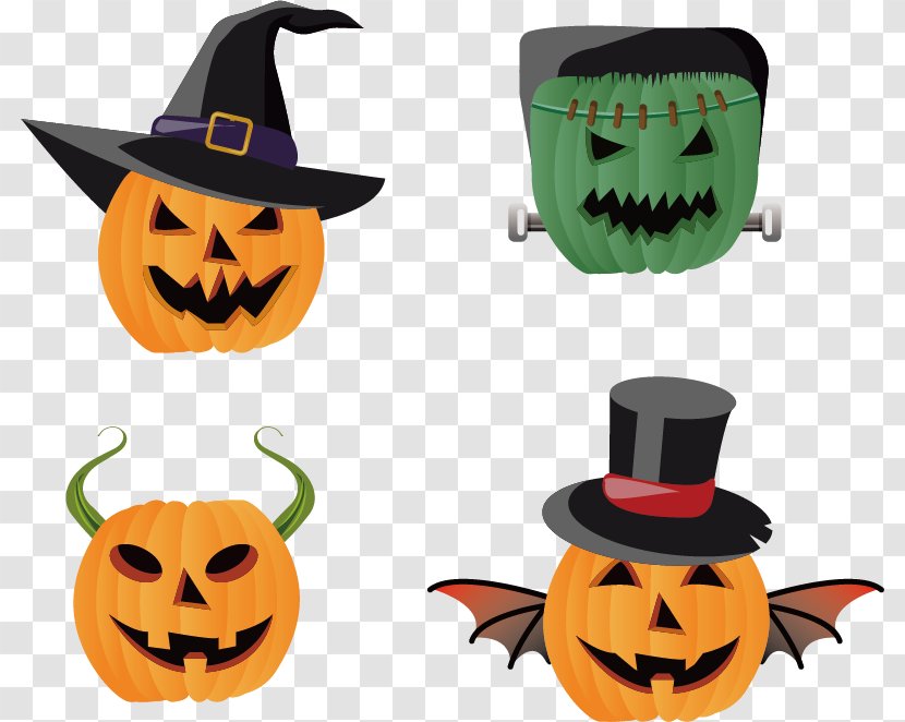 Frankensteins Monster Halloween Jack-o-lantern - Poster - Pumpkin Head Transparent PNG