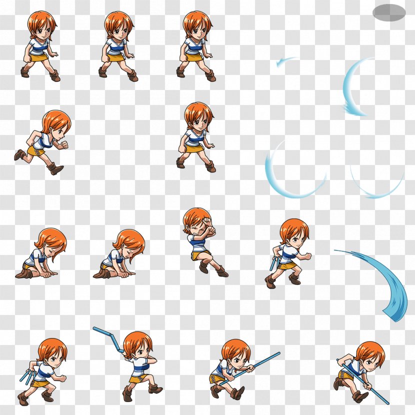 One Piece Treasure Cruise Nami Monkey D. Luffy Sprite Transparent PNG