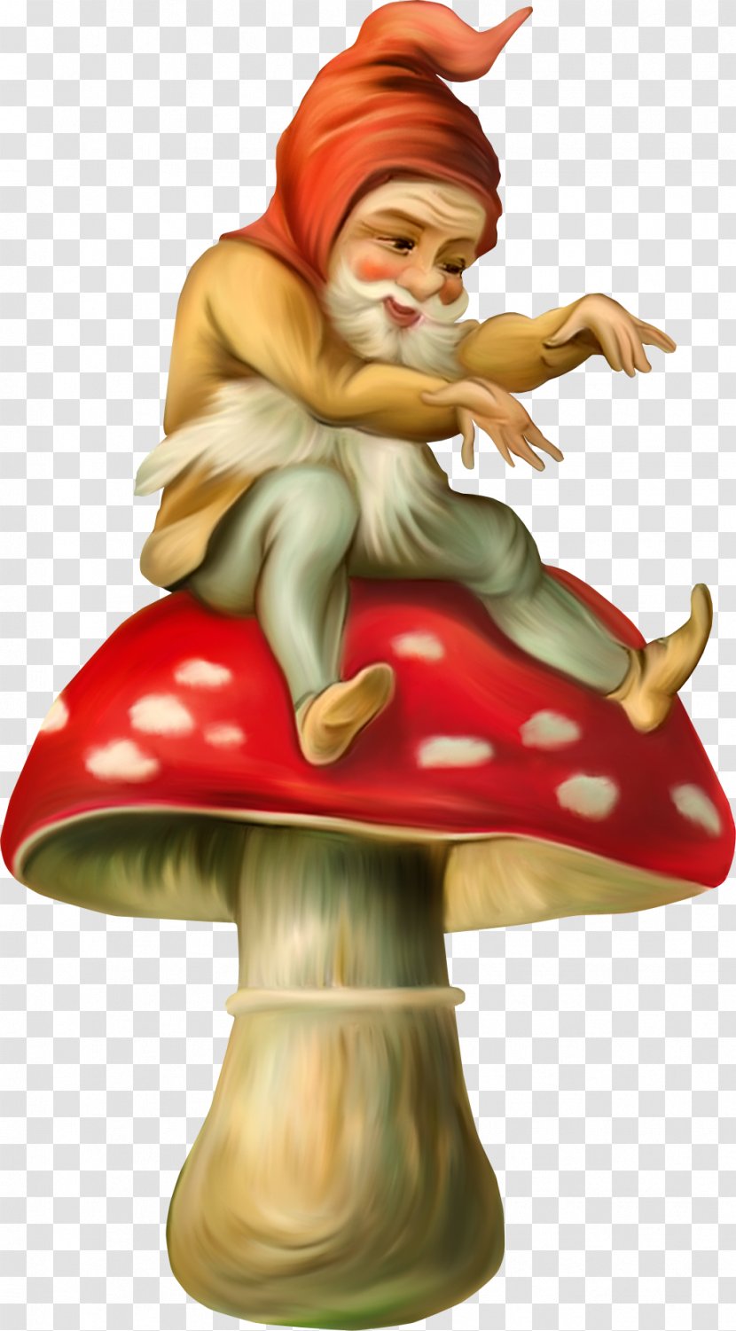 Garden Gnome Edible Mushroom Clip Art - Lawn Ornament Transparent PNG