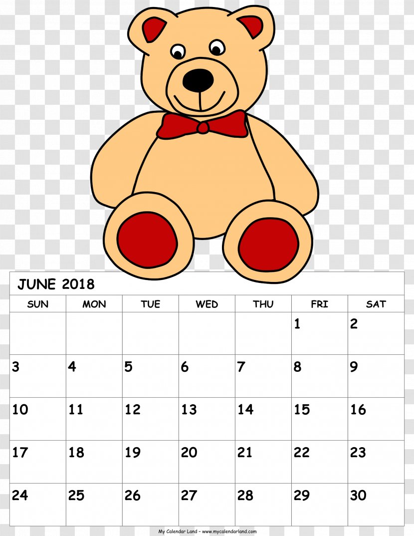 Calendar 0 Puppy September Child - Heart - June 2018 Transparent PNG