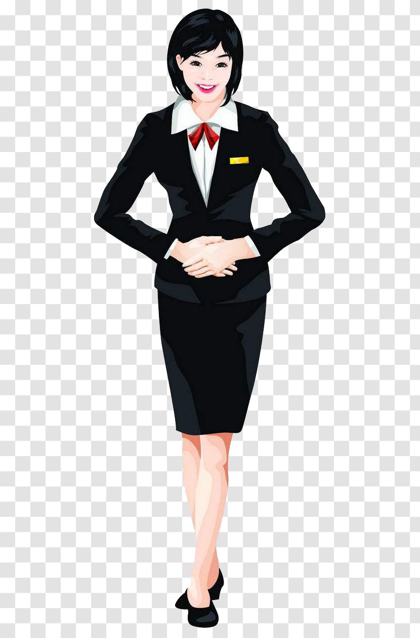 Female Stock Illustration Woman Clip Art - Tree - Black Suit Transparent PNG