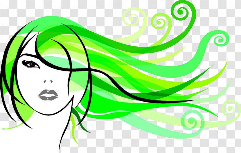 Green Vine - Frame - Flowing Hair Transparent PNG