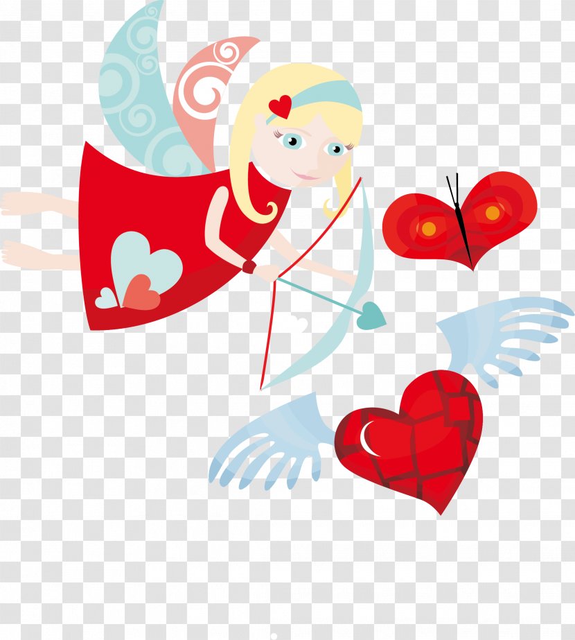 Valentines Day Love Cdr Icon - Watercolor - Cupid Valentine's Transparent PNG