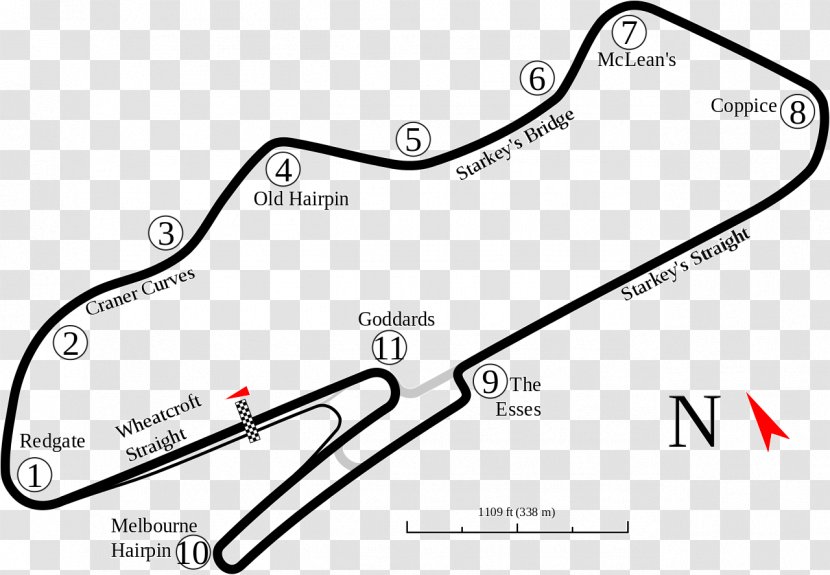 Donington Park Formula 1 Race Track Auto Racing - Triangle Transparent PNG