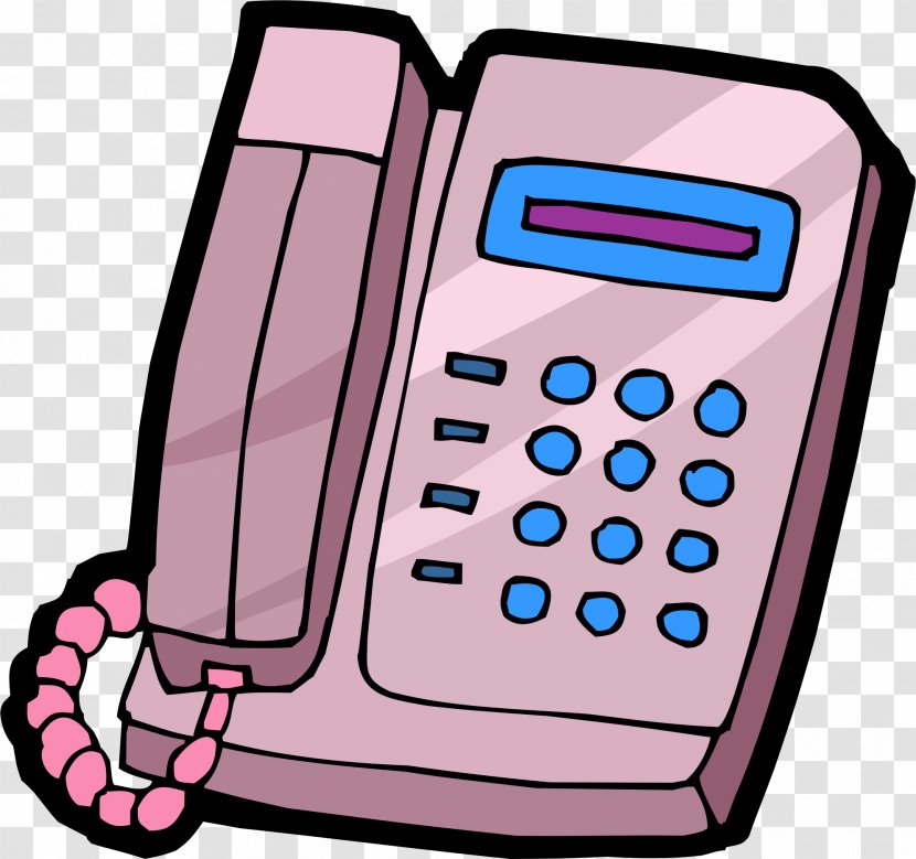 Telephone Cartoon - Bedroom - Pink Phone Transparent PNG