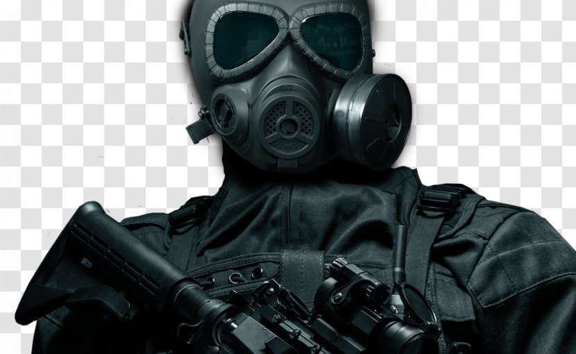 Airsoft Guns Gas Mask BB Gun Firearm - Silhouette Transparent PNG