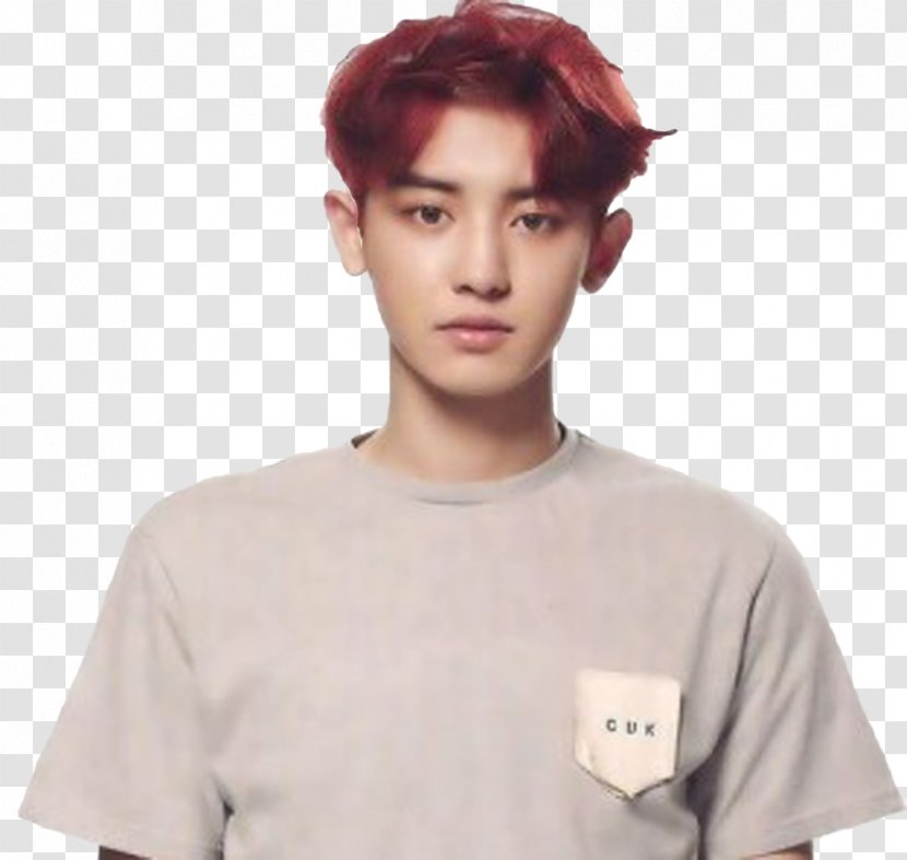 Chanyeol EXO Overdose K-pop - Wig - Red Hair Transparent PNG