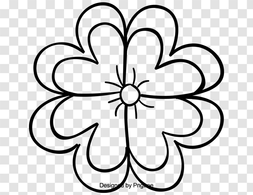 Flower Line Art - Petal - Style Herbaceous Plant Transparent PNG