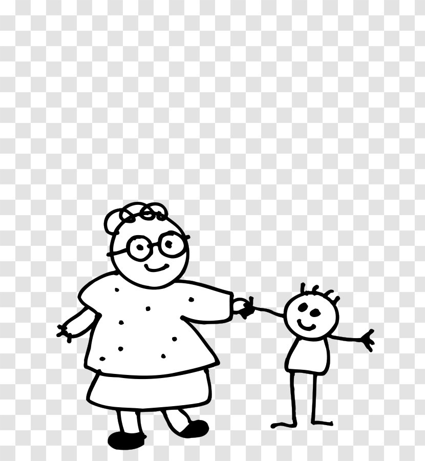 Joke Grandmother Woman Drawing - Watercolor - Hand Outline Transparent PNG