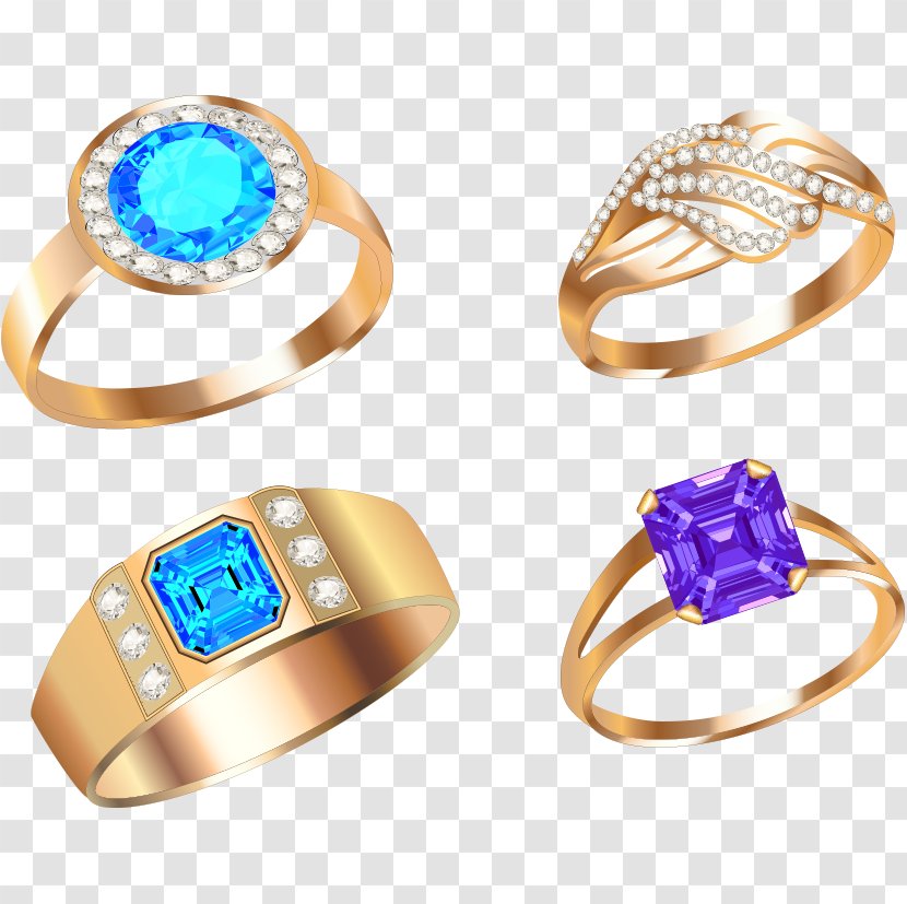 Gemstone Ring Charms & Pendants Cut Illustration - Variety Of Diamond Hand Painted Transparent PNG