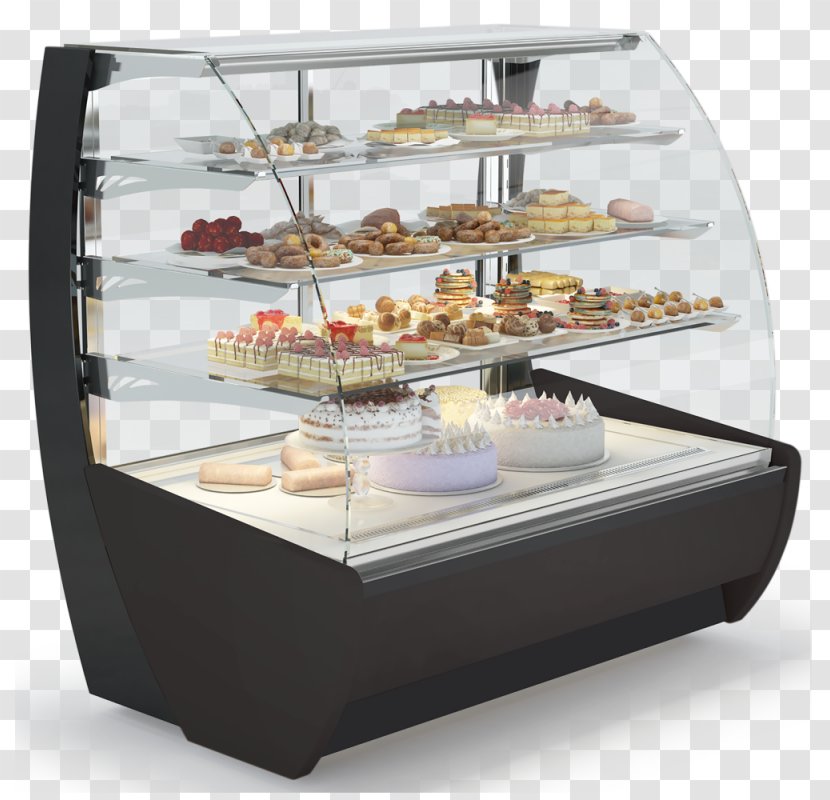 Bakery Display Case Cabinetry Pastry Refrigeration - Glass Transparent PNG