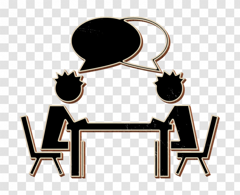Student Icon Academic 2 Icon Students Talking On A Table Icon Transparent PNG