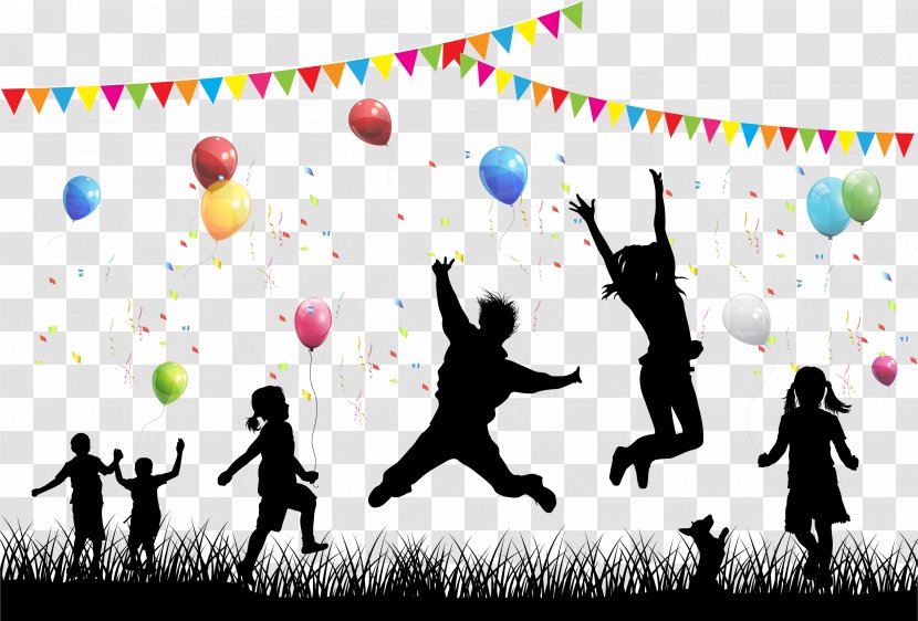 Child Party Bouncing Around The House - Human Behavior - Inflatables And Moon BouncesFriends Silhouette Transparent PNG
