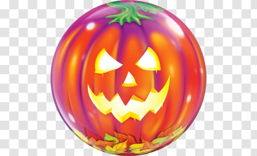 Gas Balloon Halloween Jack-o'-lantern Mylar - Party Transparent PNG