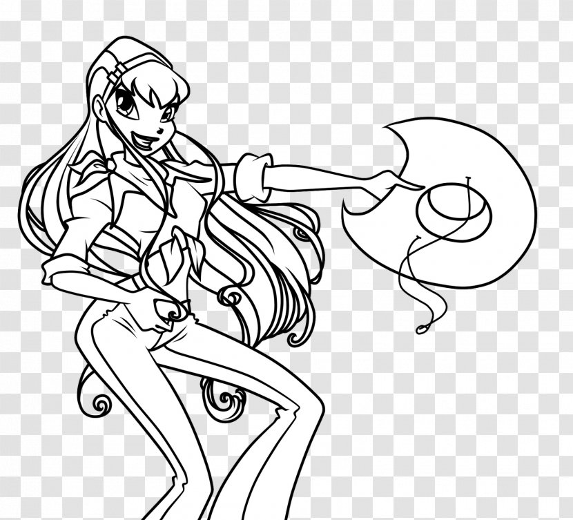 Flora Aisha Bloom Line Art Drawing - World Of Winx - Islam Motif Transparent PNG