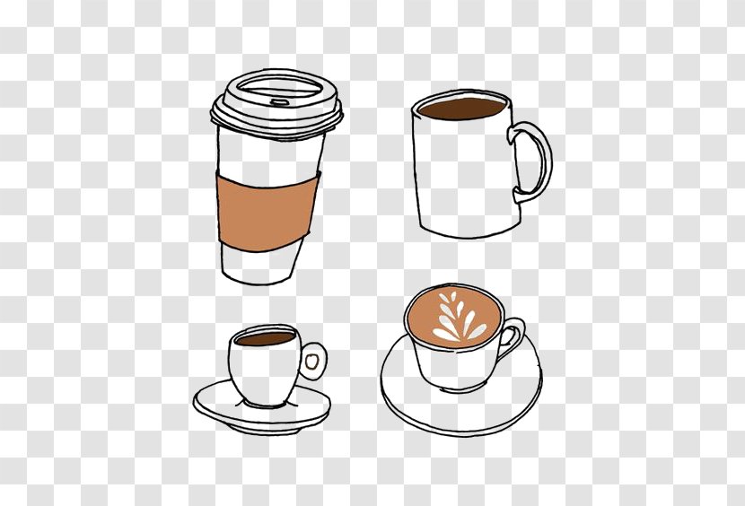 Coffee Tea Cappuccino Cafe Caffeinated Drink - Mug Transparent PNG