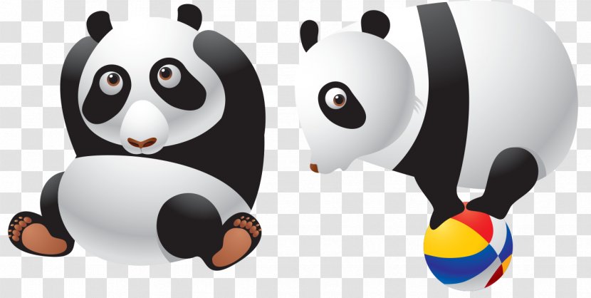 Giant Panda Red Cartoon Cuteness Clip Art - Stuffed Toy - Vector Transparent PNG